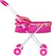KIK Wózek dla lalek gondola z torbą różowy 7