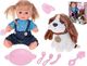 KIK Lalka Agata z pieskiem dźwięk+akcesoria 30cm 1