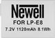 Akumulator Newell Akumulator Newell LP-E8 do Canon EOS 550D, 600D, 650D, 700D 3