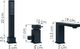 Bateria wannowa YokaHome Yoka 3-otworowe czarny 2