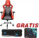 Fotel E-Blue Cobra II czerwony + zestaw gamingowy Polygon (EEC306) 1