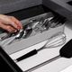 Springos Pojemnik do szuflady na sztućce 5 przegródek, wielofunkcyjny wkład, organizer szary Uniwersalny 9