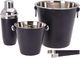 Excellent Houseware Zestaw BAROWY barmański 2x wiaderko do lodu shaker szczypce 1