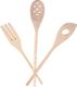 Excellent Houseware Łyżka łopatka kuchenna DREWNIANA łyżki łopatki zestaw łyżek łopatek kuchennych 6 sztuki 1