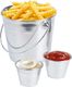 Excellent Houseware Wiaderko na FRYTKI przystawki przekąski + 2x miseczka na sosy dipy 1