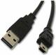 Kabel USB LogiLink USB-A - miniUSB 1.8 m Czarny (CU0018) 1