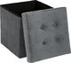 Atmosphera Pufa pikowana Adaline Grey 38x38 cm 1