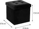 Atmosphera Pufa pikowana Adaline Black 38x38 cm 2