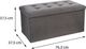Atmosphera Pufa pikowana Adaline Grey 76x38 cm 2