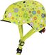 Globber Kask dziecięcy Globber Elite Lights 507-106 Lime Green-Flower Uniwersalny 1