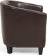 Beliani Fotel ekoskóra brązowy BORWICK 6