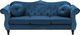 Beliani Sofa 3-osobowa welurowa kobaltowa SKIEN 1