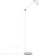 Lampa podłogowa Beliani Lampa podłogowa regulowana metalowa biała CHANZA 1