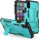 Zizo Zizo Hybrid Transformer Cover - Pancerne etui iPhone X z podstawką (Teal/Black) 1