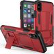 Zizo Zizo Hybrid Transformer Cover - Pancerne etui iPhone X z podstawką (Red/Black) 1