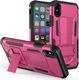 Zizo Zizo Hybrid Transformer Cover - Pancerne etui iPhone X z podstawką (Hot Pink/Black) 1