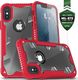 Zizo Zizo Proton Case - Pancerne etui iPhone X ze szkłem 9H na ekran (Crimson Red/Trans Clear) 1