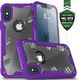 Zizo Zizo Proton Case - Pancerne etui iPhone X ze szkłem 9H na ekran (Purple/Trans Clear) 1