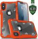 Zizo Zizo Proton Case - Pancerne etui iPhone X ze szkłem 9H na ekran (Orange/Trans Clear) 1