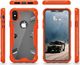 Zizo Zizo Proton Case - Pancerne etui iPhone X ze szkłem 9H na ekran (Orange/Trans Clear) 9