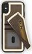 Zizo Zizo Nebula Wallet Case - Skórzane etui iPhone X z kieszeniami na karty + saszetka na zamek + szkło 9H na ekran (Dark Brown/Brown) 2