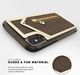 Zizo Zizo Nebula Wallet Case - Skórzane etui iPhone X z kieszeniami na karty + saszetka na zamek + szkło 9H na ekran (Dark Brown/Brown) 8