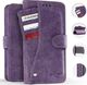 Zizo Zizo Slide Out Wallet Pouch - Skórzane etui iPhone X z kieszeniami na karty wewnątrz oraz na zewnątrz etui + stand up (Purple) 1