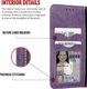 Zizo Zizo Slide Out Wallet Pouch - Skórzane etui iPhone X z kieszeniami na karty wewnątrz oraz na zewnątrz etui + stand up (Purple) 5