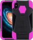 Zizo Zizo Dual Layered Hybrid Cover - Pancerne etui iPhone Xs / X z podstawką (Pink) 1