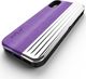 Zizo Zizo Retro Series - Etui iPhone Xs/ X z kieszenią na karty + podstawka + szkło 9H na ekran (Purple/Silver) 2