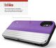Zizo Zizo Retro Series - Etui iPhone Xs/ X z kieszenią na karty + podstawka + szkło 9H na ekran (Purple/Silver) 7
