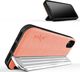Zizo Zizo Retro Series - Etui iPhone Xs / X z kieszenią na karty + podstawka + szkło 9H na ekran (Peach/Silver) 5