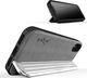 Zizo Zizo Retro Series - Etui iPhone Xs / X z kieszenią na karty + podstawka + szkło 9H na ekran (Gray/Silver) 5