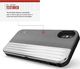 Zizo Zizo Retro Series - Etui iPhone Xs / X z kieszenią na karty + podstawka + szkło 9H na ekran (Gray/Silver) 7