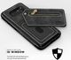 Zizo Zizo Nebula Wallet Case - Skórzane etui Samsung Galaxy Note 8 (2017) z kieszeniami na karty + saszetka na zamek + szkło 9H na ekran (Black/Black) 6