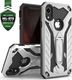 Zizo Zizo Static Cover - Pancerne etui iPhone XR z podstawką (Silver/Black) 1