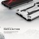Zizo Zizo Static Cover - Pancerne etui iPhone XR z podstawką (Silver/Black) 5