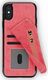 Zizo Zizo Nebula Wallet Case - Skórzane etui iPhone X z kieszeniami na karty + saszetka na zamek + szkło 9H na ekran (Pink/Black) 2