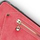 Zizo Zizo Nebula Wallet Case - Skórzane etui iPhone X z kieszeniami na karty + saszetka na zamek + szkło 9H na ekran (Pink/Black) 4