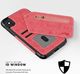 Zizo Zizo Nebula Wallet Case - Skórzane etui iPhone X z kieszeniami na karty + saszetka na zamek + szkło 9H na ekran (Pink/Black) 6