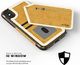 Zizo Zizo Nebula Wallet Case - Skórzane etui iPhone X z kieszeniami na karty + saszetka na zamek + szkło 9H na ekran (Light Brown/Brown) 6