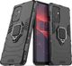 Hurtel Ring Armor pancerne hybrydowe etui pokrowiec + magnetyczny uchwyt OnePlus 9 czarny 1