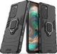 Hurtel Ring Armor pancerne hybrydowe etui pokrowiec + magnetyczny uchwyt OnePlus 9 Pro czarny 1