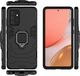 Hurtel Ring Armor pancerne hybrydowe etui pokrowiec + magnetyczny uchwyt Samsung Galaxy A72 4G czarny 5