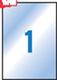 Apli Etykiety poliestrowe APLI, 210x297mm, prostokątne, transparentne 20 ark. 1