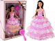 Lalka Barbie Lean Sport Lalka ciemnowłosa Księżniczka różowa suknia szczotka 28cm 1