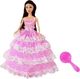 Lalka Barbie Lean Sport Lalka ciemnowłosa Księżniczka różowa suknia szczotka 28cm 2