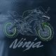 Topslang Koszulka motocyklowa z motocyklem na motor Kawasaki Ninja 650 męska granatowa REGULAR M 2