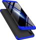 GKK Etui na całą obudowę przód + tył do Samsung Galaxy A9 2018 czarno-niebieski 3