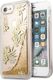 Guess Oryginalne Etui Guess do iPhone 6 / 7 / 8 różowo-złoty hard case Palm Springs Glitter Liquid 1